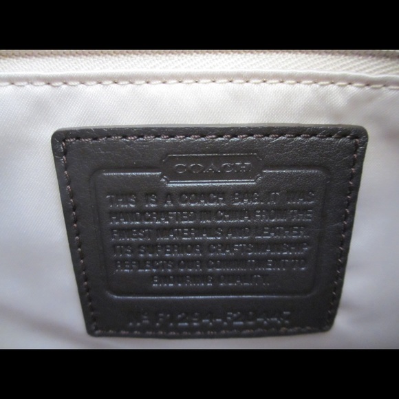 $198 Authentic Ashley Coach Brown Patent Leather Convertible Crossbody Satchel - Picture 8 of 8